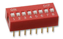 Multicomp PRO MCNDS-08V MCNDS-08V DIP / SIP Switch 8 Circuits Raised Slide Through Hole SPST-NO 24 V 25 mA