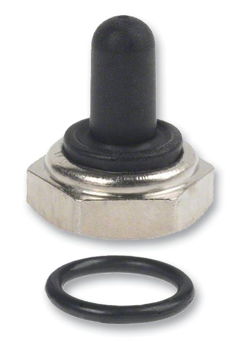 APEM U1229 Silicone Boot, Full-Toggle, Nickel Plated Hex Nut - 5000, 11000 Series