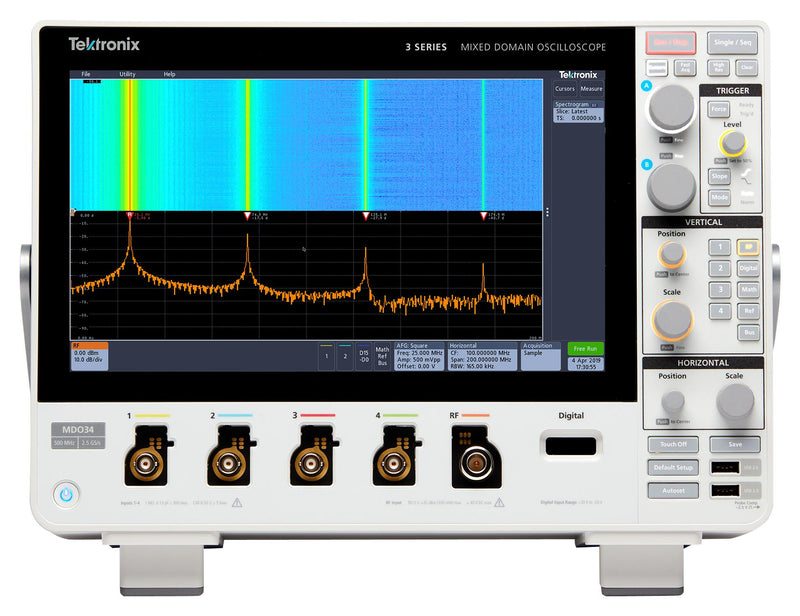 Tektronix MDO34 3-BW-200 MSO / MDO Oscilloscope 3 Series 4 Analogue 200 MHz 2.5 Gsps