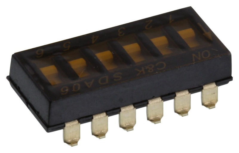 C&amp;K Components SDA06H0SBR SDA06H0SBR DIP Switch Spst 0.1A 5VDC SMD