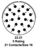 Amphenol Industrial PT06A-22-21P Circular Connector Plug Size 22 21POS Cable