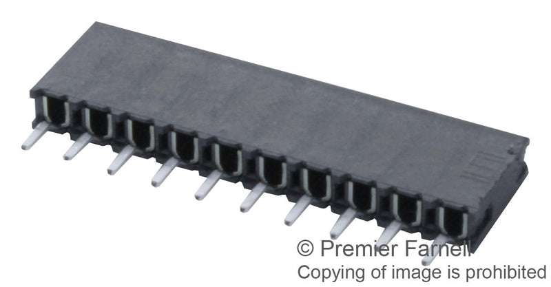 Samtec BCS-110-L-S-TE BCS-110-L-S-TE PCB Receptacle Board-to-Board 2.54 mm 1 Rows 10 Contacts Through Hole Mount Tiger Claw BCS