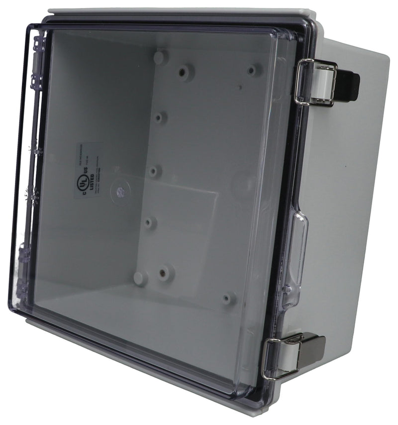 BUD Industries PTQ-11055-C PTQ-11055-C Enclosure Multipurpose PC GREY/CLEAR