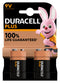 Duracell MN1604 P2 +/PWR MN1604 +/PWR Battery 9 V PP3 Alkaline Snap Contact New