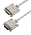 L-COM CS2N9MF-2.5 Computer Cable D Subminiature Plug 9 Way Socket 2.5 ft 760 mm Grey New