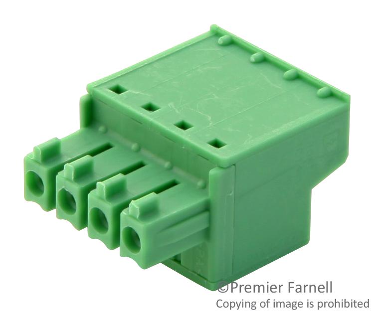 Phoenix Contact FRONT-MC15/4-ST-381 FRONT-MC15/4-ST-381 Pluggable Terminal Block 3.81 mm 4 Ways 28AWG to 16AWG 1.5 mm&Acirc;&sup2; Screw 8 A