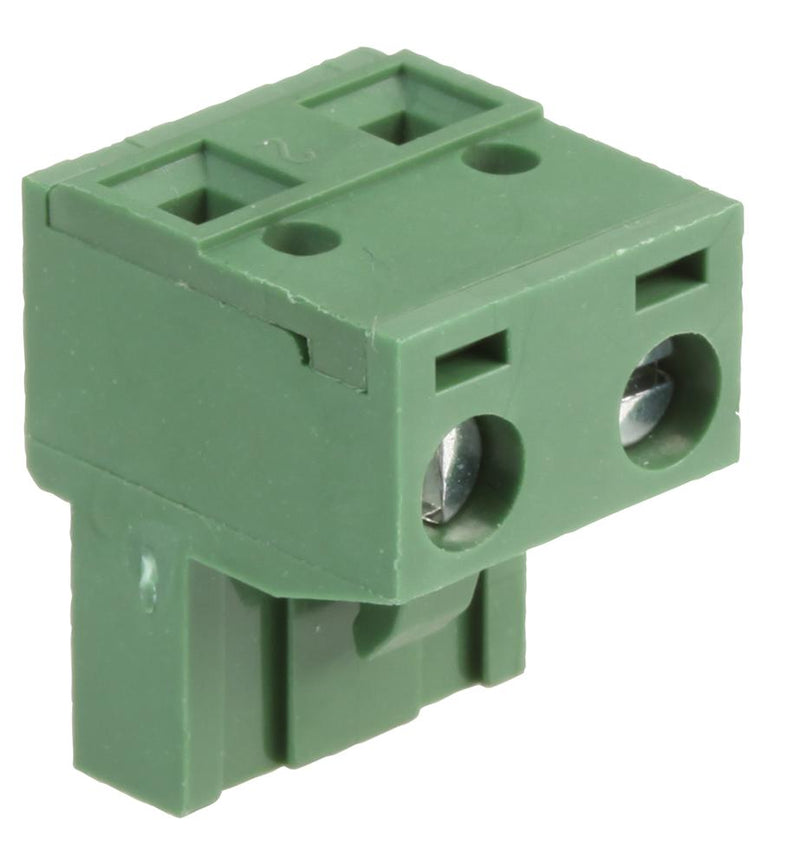 Multicomp PRO MC000216 Pluggable Terminal Block 7.62 mm 2 Ways 24AWG to 14AWG Screw 15 A