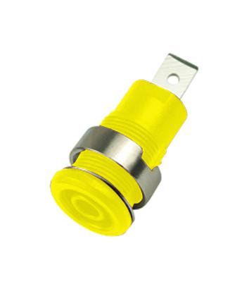 Multicomp PRO MP770562 Banana Test Connector 4mm Jack Panel Mount 32 A 1 kV Nickel Plated Contacts Yellow