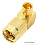 Multicomp MC001917 RF / Coaxial Connector SMA Right Angle Plug Solder 50 ohm Brass