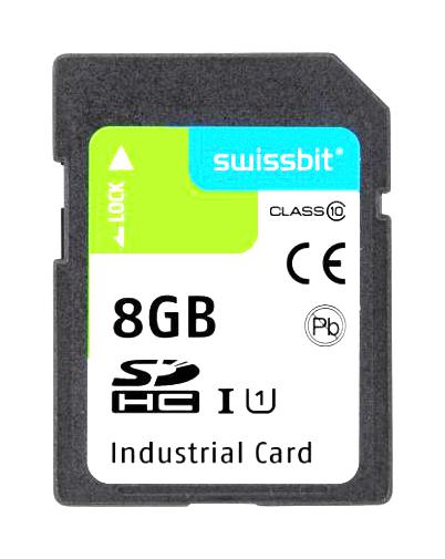 Swissbit SFSD008GL1AS1TO-E-DF-221-STD Flash Memory Card SLC SD / Sdhc UHS-3 Class 10 Video 30 8 GB S-600 Series New