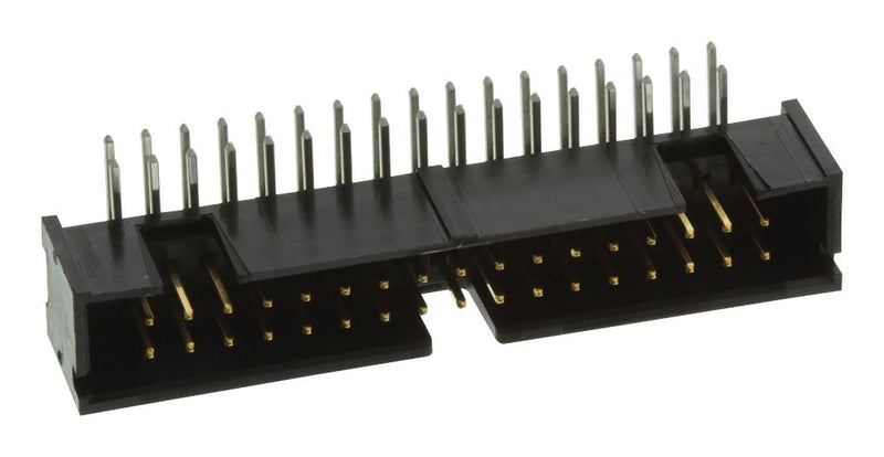 AMP - TE Connectivity 5103311-7 Pin Header Wire-to-Board 2.54 mm 2 Rows 34 Contacts Through Hole Right Angle AMP-LATCH