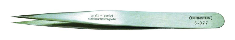 Bernstein Werkzeugfabrik 5-077 Tweezer SMD Straight Pointed Stainless Steel 130 mm Length