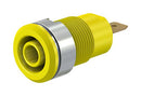 Staubli 23.3000-24 4MM Banana Jack Screw Mount QC TAB 24A 1 KV Yellow 40AH1755