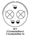 Amphenol Industrial ACC06A32-1P-003 ACC06A32-1P-003 Circular Connector AC Straight Plug 5 Contacts Crimp Pin Threaded 32-1