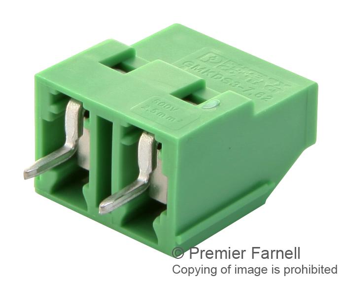 Phoenix Contact GMKDS 3/ 2-762 GMKDS 2-762 Wire-To-Board Terminal Block 7.62 mm 2 Ways 24 AWG 12 4 mm&Acirc;&sup2; Screw