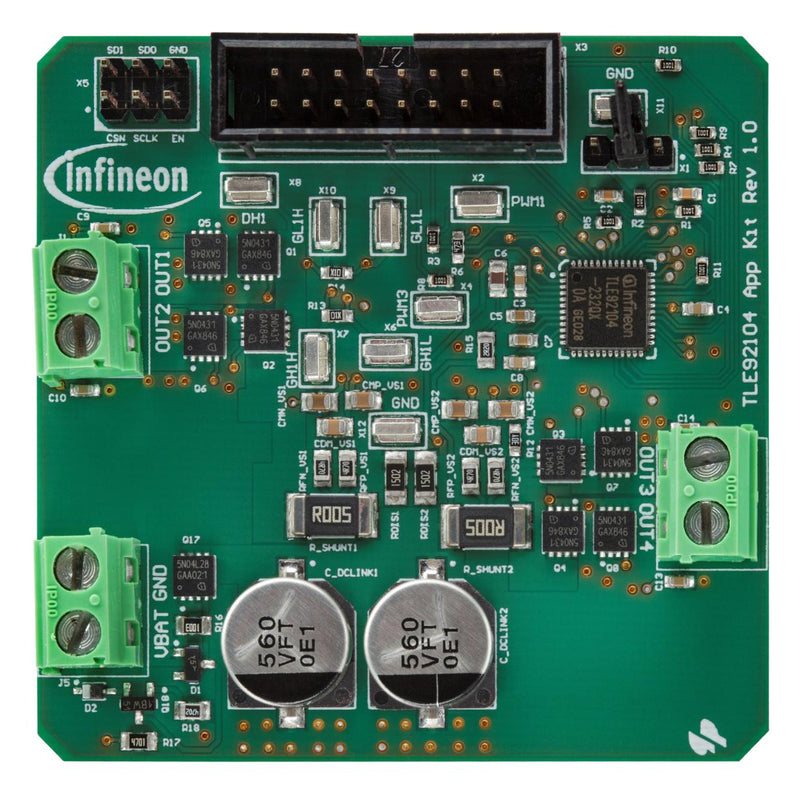 Infineon TLE9210423QXAPPKITTOBO1 TLE9210423QXAPPKITTOBO1 Motor Control Board TLE92104-233QX Power Management DC