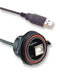 BULGIN PX0844/B/0M50/A USB Cable, USB Type B Receptacle, USB Type A Plug, 500 mm, 19.7 ", USB 2.0, Black