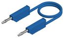 Hirschmann Test and Measurement 934507102 Lead 4mm Stackable Banana Plug 60 VDC 32 A Blue 1.5 m