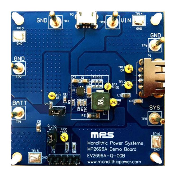 Monolithic Power Systems (MPS) EV2696A-Q-00B Evaluation Board MP2696AGQ-0000 Management - Battery Li-Ion / Polymer Charger New