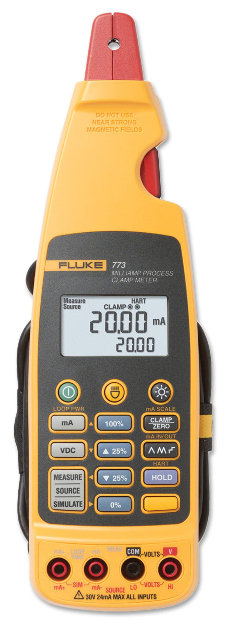 FLUKE FLUKE 773 Clamp Meter, Average, 24 mA AC, DC, 4.5 mm Jaw Opening Max