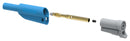 Tenma 72-13688 Banana Test Connector Plug Cable Mount 36 A 1 kV Gold Plated Contacts Blue