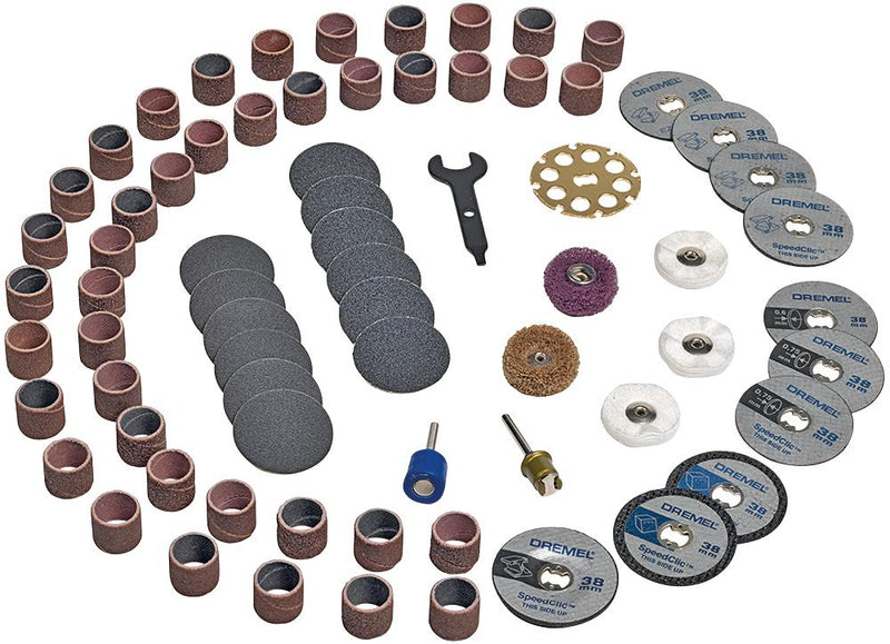 Dremel SC725 SC725 Mechanical Tool Kit 70Pc EZ Speedclic Mandrel Grinding/Plastic/Wood Wheels Sanding Mandrels/Disc