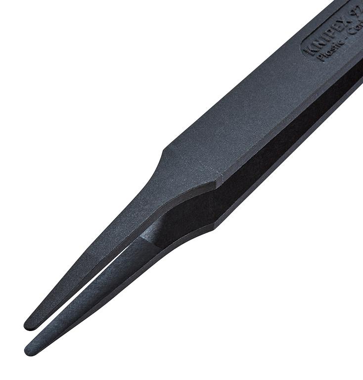 Knipex 92 09 01 ESD Tweezers Gripping Safe Straight Blunt 115 mm Carbon Fibre Reinforced Plastic