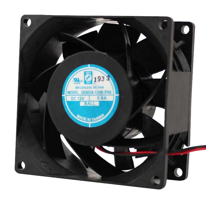 Orion Fans OD8038-24HBVXC10A DC Axial Fan 24 V Square 80 mm 38 Ball Bearing 99 CFM