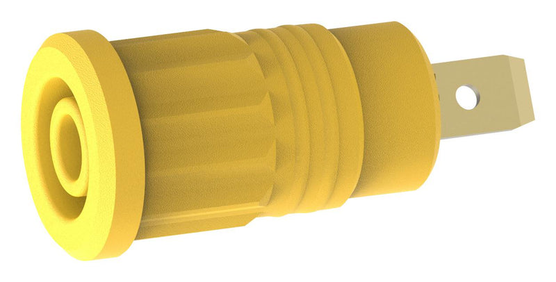 Tenma 72-14248 Banana Test Connector Jack Panel Mount 36 A 1 kV Gold Plated Contacts Yellow