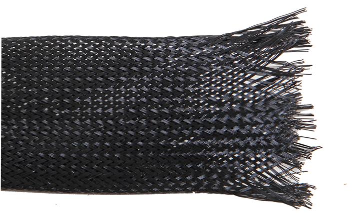 PRO Power BSFR-050 25M Sleeving Braided PE (Polyester) Black 50 mm 25 m 82 ft