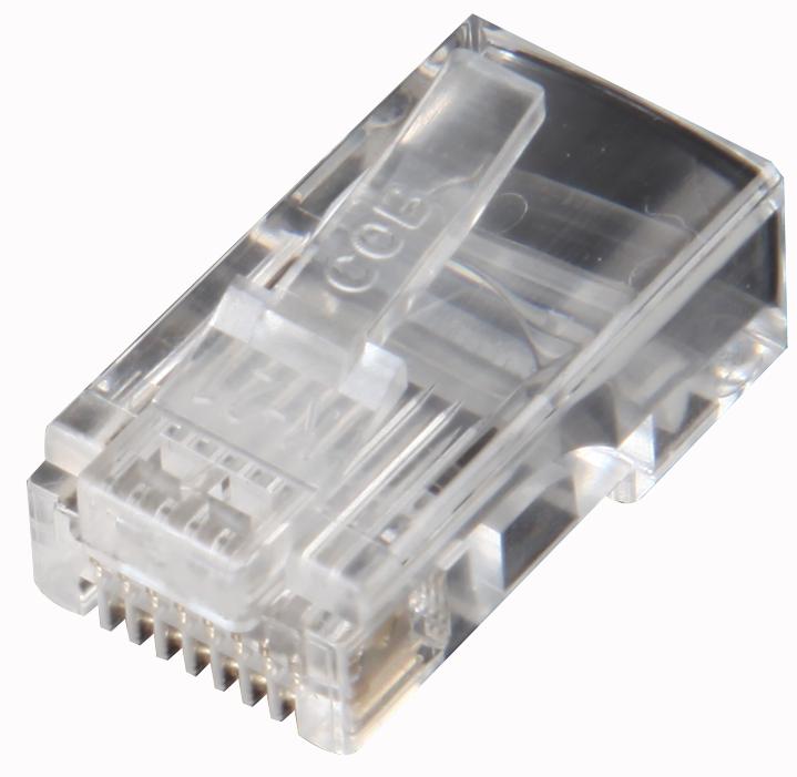 COB RJ458P8CR RJ458P8CR Modular Connector Cat5 RJ45 Plug 1 x (Port) 8P8C Cable Mount