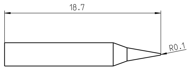 Weller RTM 002 C L Soldering TIP Conical 0.2MM