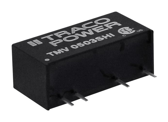 Traco Power TMV 0505SHI Isolated Through Hole DC/DC Converter Gate Drive 1:1 1 W Output 5 V 200 mA