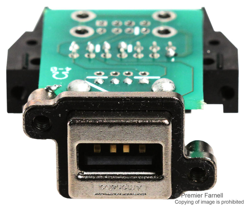 Amphenol Communications Solutions MUSB-A211-30 MUSB-A211-30 Mini USB Type A Connector Rcpt 4POS THD