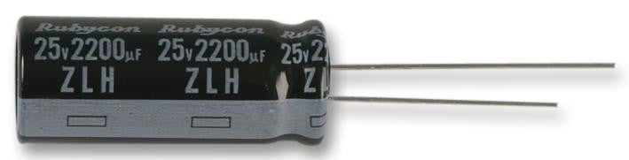RUBYCON 63ZLH1800MEFC18X35.5 Electrolytic Capacitor, Miniature, 1800 &micro;F, 63 V, ZLH Series, &plusmn; 20%, Radial Leaded, 18 mm