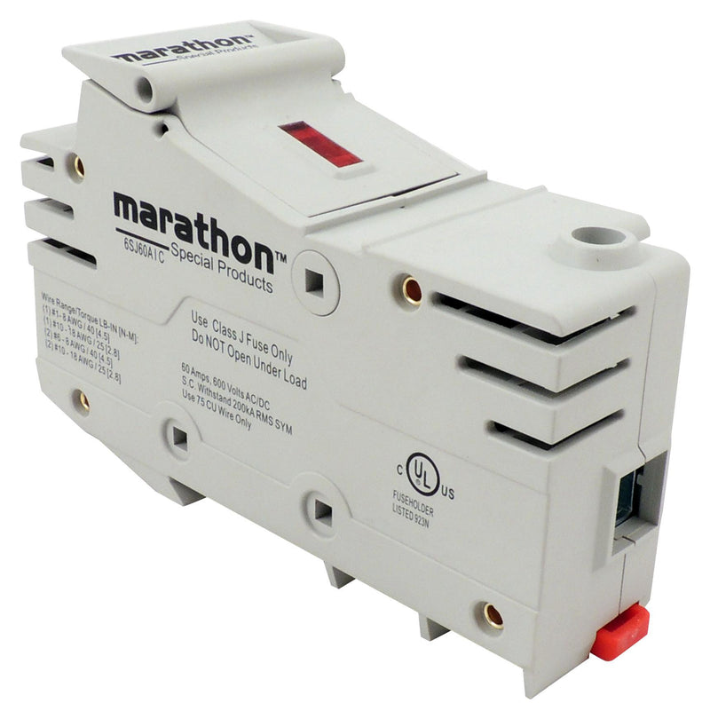 MARATHON SPECIAL PRODUCTS 6SJ60A2IC FUSE HOLDER, ENCLOSED J, 60A, DIN RAIL