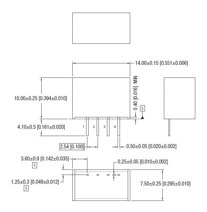 Murata Power Solutions CRL2S1205SC Isolated Through Hole DC/DC Converter ITE 1:1 2 W 1 Output 5 V 400 mA