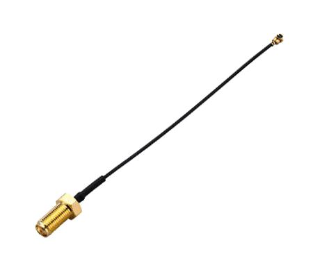 Taoglas CAB.719 RF / Coaxial Cable Assembly 90&deg; U.FL Plug to SMA Bulkhead Jack 1.13mm 50 ohm 3.9 " 100 mm