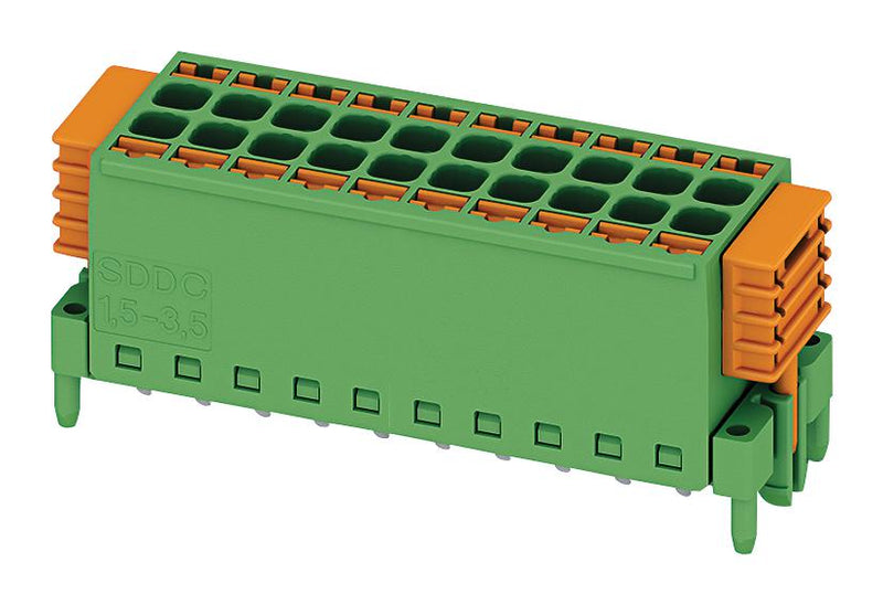 Phoenix Contact SDDC 15/ 8-PV-35 Wire-To-Board Terminal Block 3.5 mm 8 Ways 24 AWG 16 1.5 mm&Acirc;&sup2; Push In