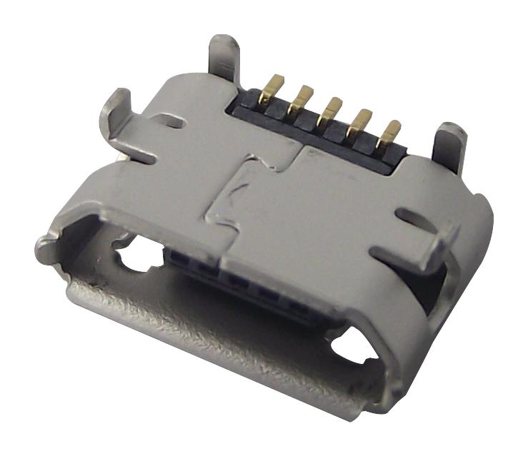 Molex 105017-1001 105017-1001 USB Connector Micro Type B 2.0 Receptacle 5 Ways Surface Mount Right Angle