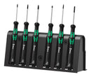 Wera 2050/6 Screwdriver Set Black Point Tip Rack 6 Piece