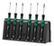 Wera 2050/6 Screwdriver Set Black Point Tip Rack 6 Piece