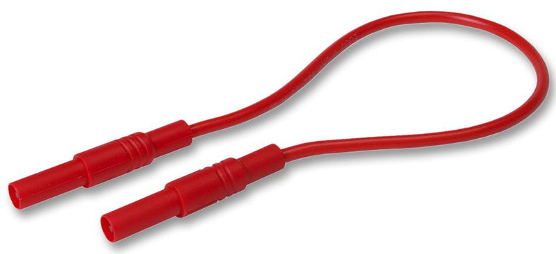 HIRSCHMANN TEST AND MEASUREMENT 934075101 Test Lead, 4mm Banana Plug to 4mm Banana Plug, Red, 1 kV, 32 A, 1 m