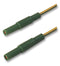 HIRSCHMANN TEST AND MEASUREMENT 934075188 Test Lead, 4mm Banana Plug to 4mm Banana Plug, Green, Yellow, 1 kV, 32 A, 1 m