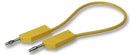 HIRSCHMANN TEST AND MEASUREMENT 934062103 Test Lead, 4mm Banana Plug to 4mm Banana Plug, Yellow, 60 V, 16 A, 1 m