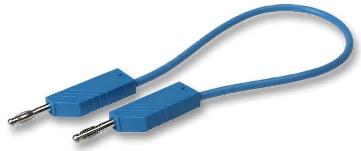 HIRSCHMANN TEST AND MEASUREMENT 934092102 Test Lead, 4mm Banana Plug to 4mm Banana Plug, Blue, 60 V, 16 A, 1 m