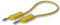 HIRSCHMANN TEST AND MEASUREMENT 934092103 Test Lead, 4mm Banana Plug to 4mm Banana Plug, Yellow, 60 V, 16 A, 1 m