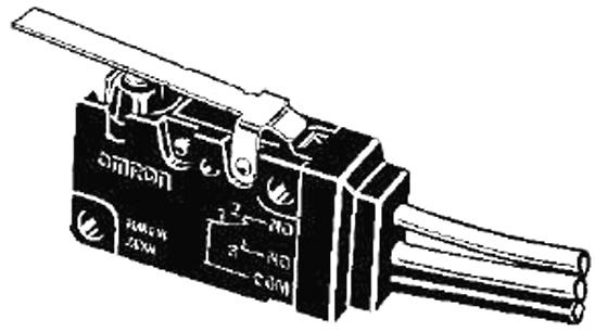 Omron Electronic Components D2VW-5L1B-1M Microswitch Snap Action Long Lever Spdt Wire Leaded 5 A 30 VDC