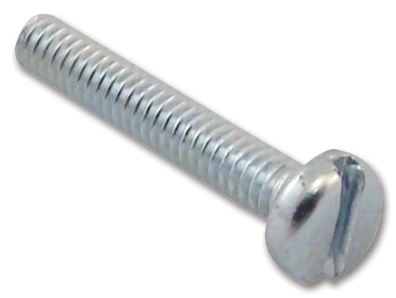 TR FASTENINGS M616 PSSTMCZ100- Machine Screw, M6, Steel, 16 mm, Bright Zinc, Pan Head Slotted