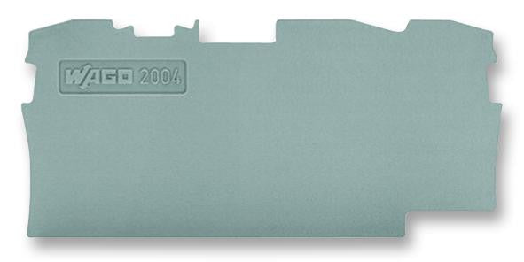 WAGO 2004-1391 END PLATE, FOR 3 COND TB, GREY